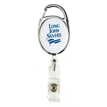 Badge Reel Carabiner Custom Printed - 100 pack